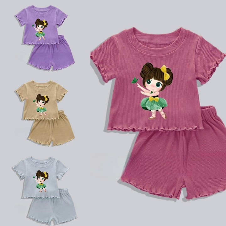 IL - READY STOCK SET ANAK RABELLIA DTF MOTIF GREANY/ SETELAN
