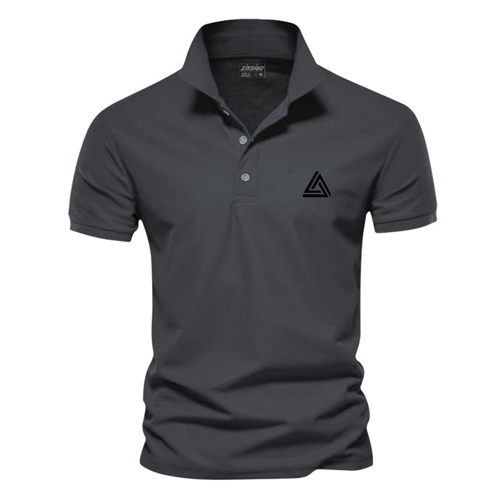 Zirdigo Kaos Polo Shirt Pria Kerah Logo PL09 Hitam Sablon Pr