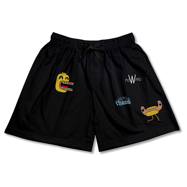 Boxer Boardshort Cotton MWB018 Hitam Kasual Santai Adem l Ce