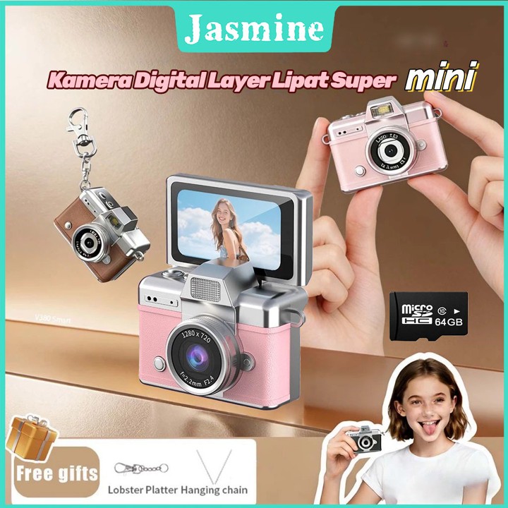MiniFlip 75MP  Kamera Digital Retro Thumb Camera Indoor Home