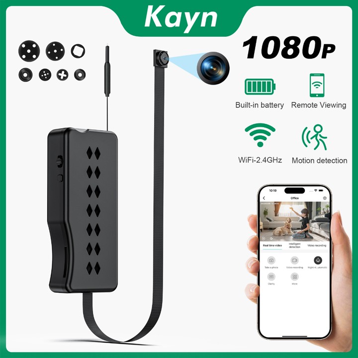 Kamera Mini Tersembunyi WiFi, Kamera Mata-Mata DIY, Kamera P