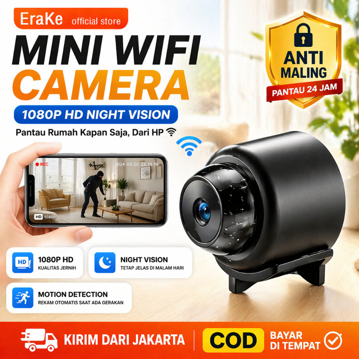 Kamera Mini 1080P Full HD Nirkabel dengan Night Vision  Liha