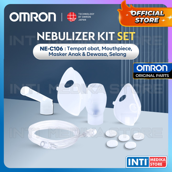 OMRON - Nebulizer Kit Set NE C106 | Tempat Obat + Mouthpiece