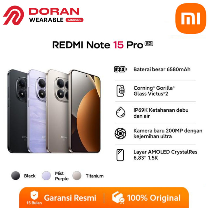 Xiaomi Redmi Note 15 Pro 5G 8/256GB | 12/512GB - Garansi Res
