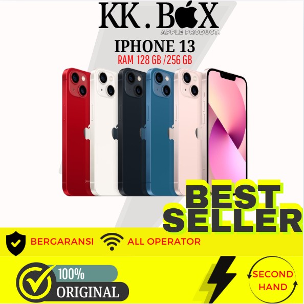 Apple iPhone 13 128GB 256GB (Tusuk jarum sim +Kabel USB )  S