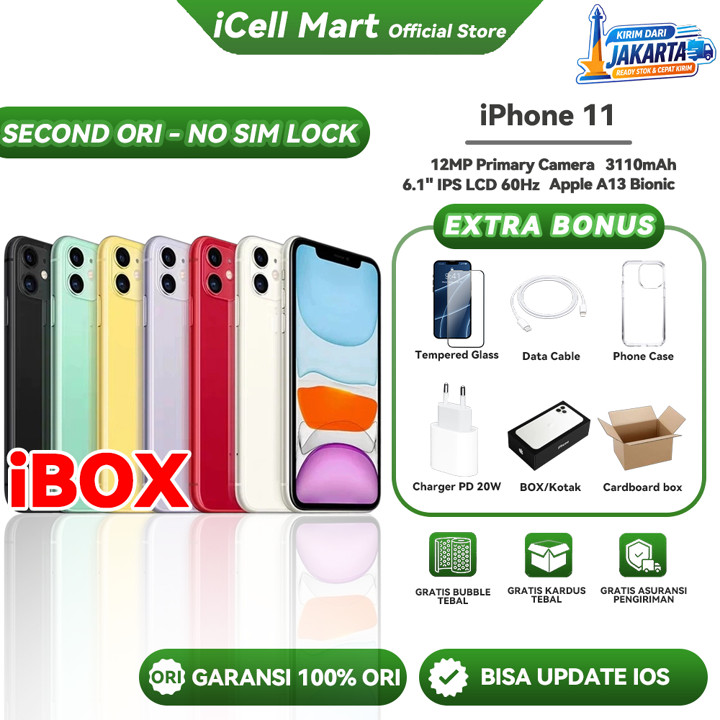 iBOX iPhone 11 Second Original Fullset 64GB 128GB 256GB LCD 
