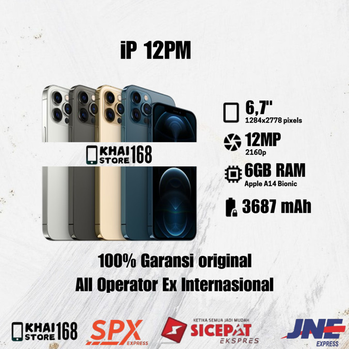 IPHONE 12 PROMAX 128GB 256GB 512GB Second BEKAS ORIGINAL 100