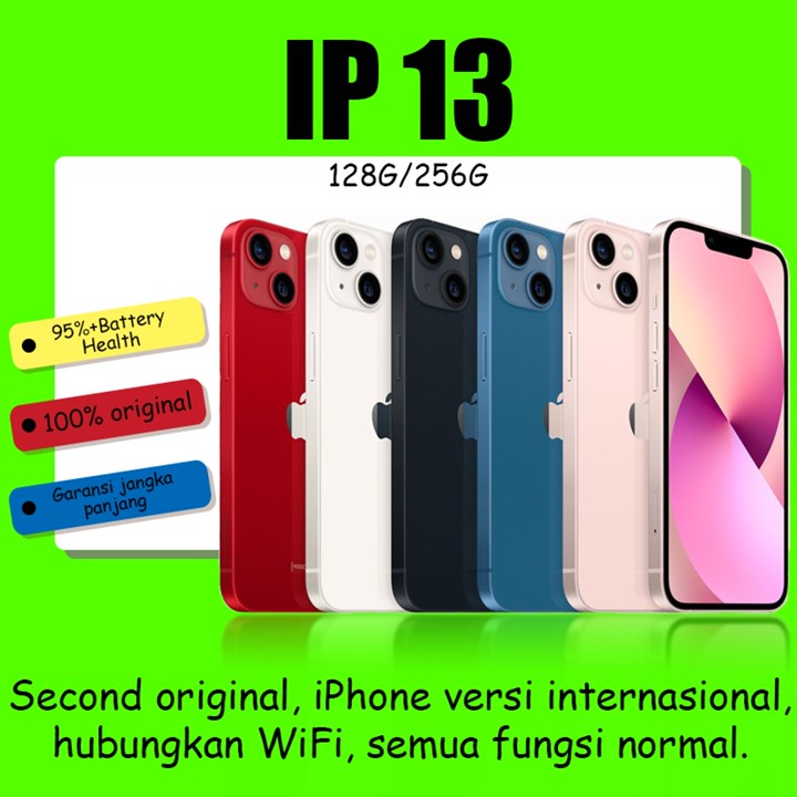 IP 13 128/256GB Second Original Mulus Lancar Game Editing Vi