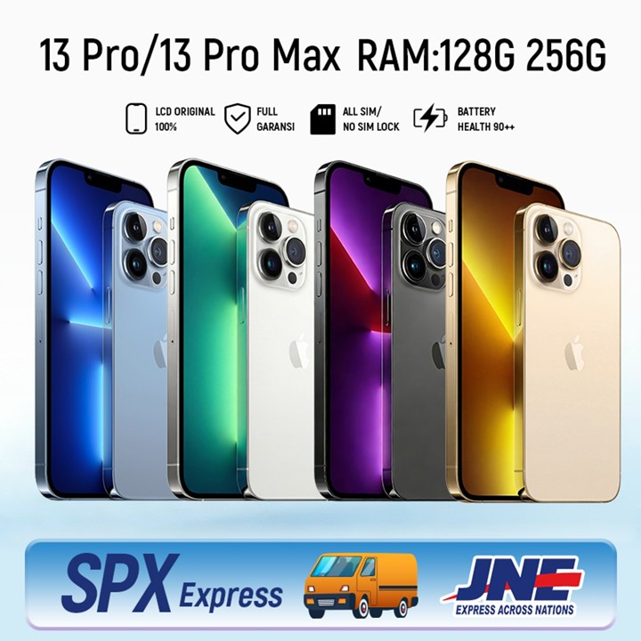 IPHONE 13ProMax RAM:128GB 256GB Second BEKAS ORIGINAL 100%MU