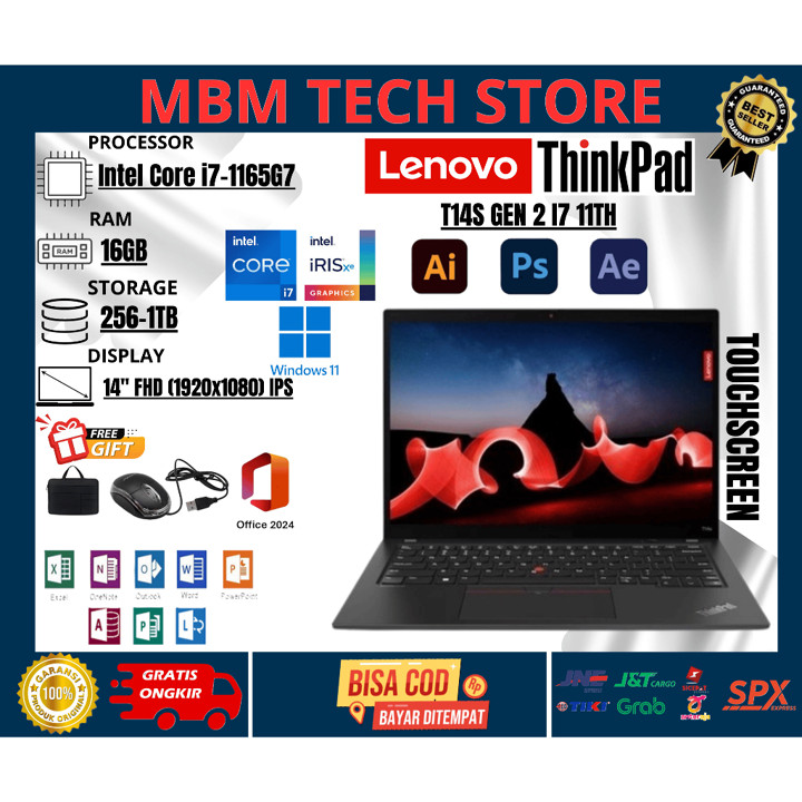Lenovo ThinkPad T14S Gen 2 Intel Core I7 11TH TOUCHSCREEN 16