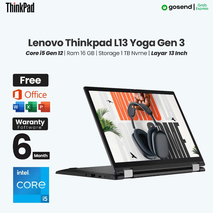 Laptop Lenovo Thinkpad L13 Yoga G3 Core i5 Gen 12 RAM 16 GB 