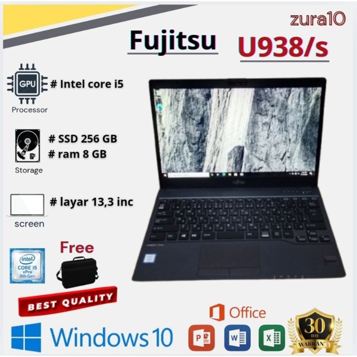 Fujitsu lifebook u938/s i5 gen 8|| mu937 i5 gen 7||ram 8 GB 
