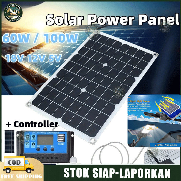 (COD)Panel Surya 60W/100W/120W/150W Panel Tenaga Surya Polik