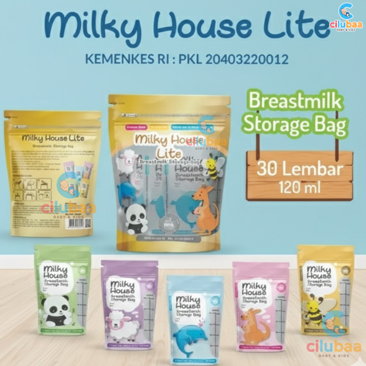 Kantong Asi Milky House Breastmilk Storage Bag 120ml isi 30p