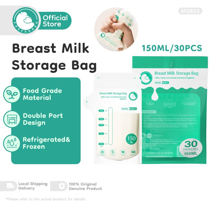 Preferred Kantong ASI 150ml 10Pcs Penampung Asi Plastik Seka