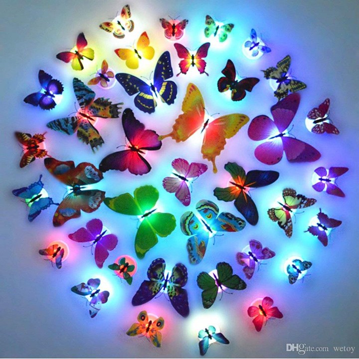 Lampu Tidur LED Lamp Motif Kupu kupu Butterfly Lampu Kamar T