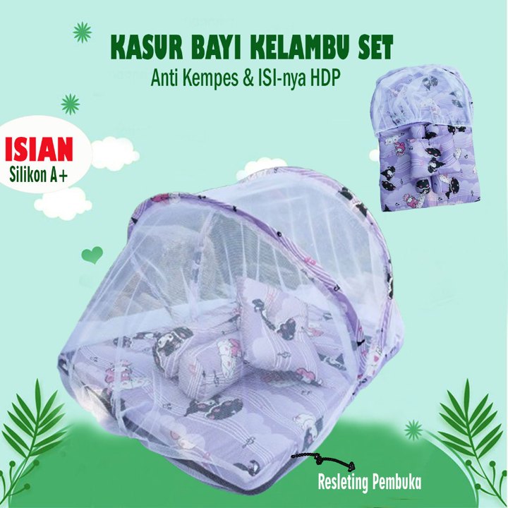 BICHACOLLECTION KASUR KELAMBU BAYI SET ANTI KEMPES ISI HDP B