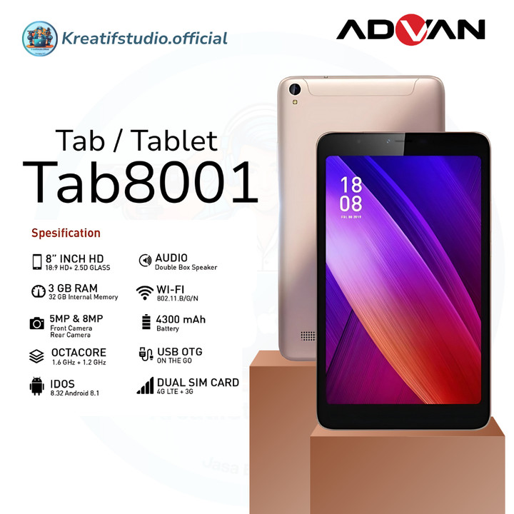 TABLET ADVAN TAB ADVAN 8001 3GB/32GB 4G/LTE LIKE NEW / ADVAN