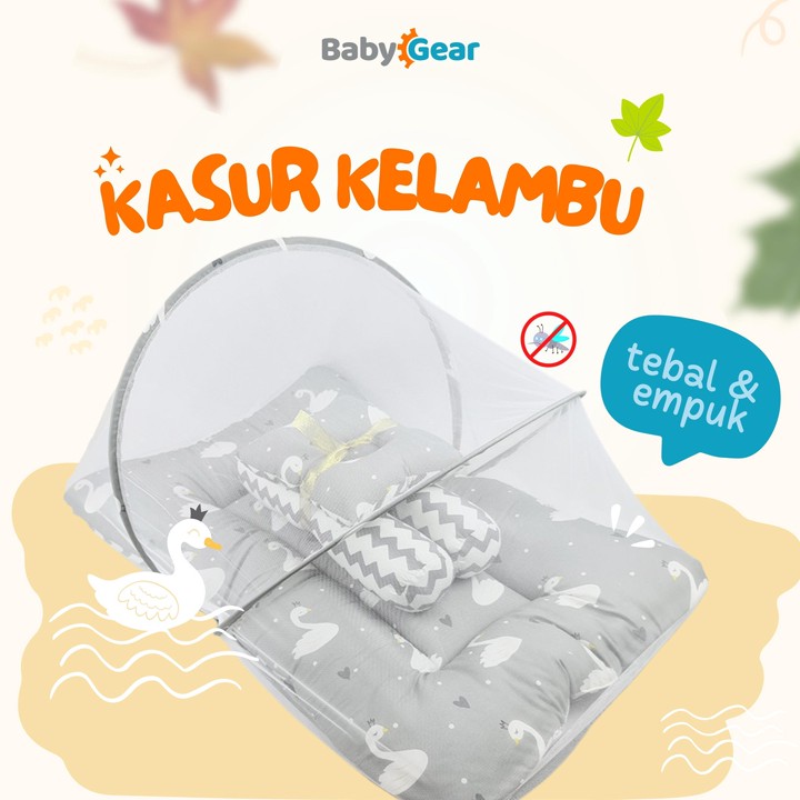 Kasur bayi bantal guling lipat kelambu / kasur bayi kelambu 