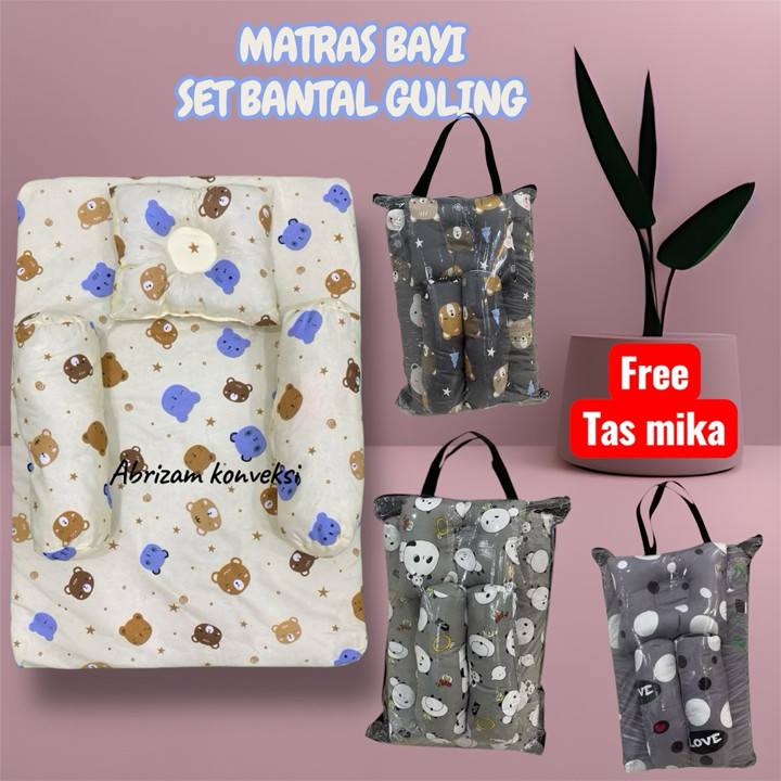 MATRAS BAYI SET BANTAL GULING FREE TAS MIKA / KASUR BAYI