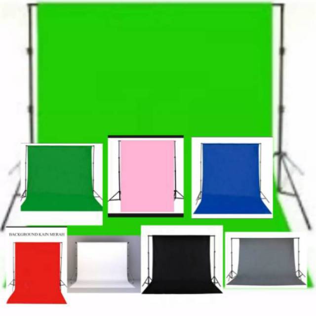 BACKGROUND GREEN SCREEN 100 GSM 1meter layar latar belakang 