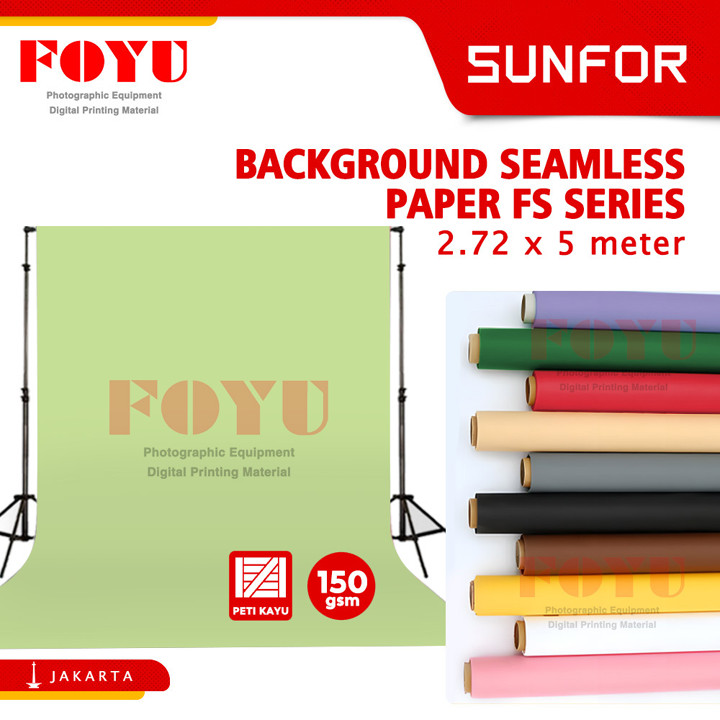 Sunfor Background Backdrop Konten Studio Foto Video Kertas P