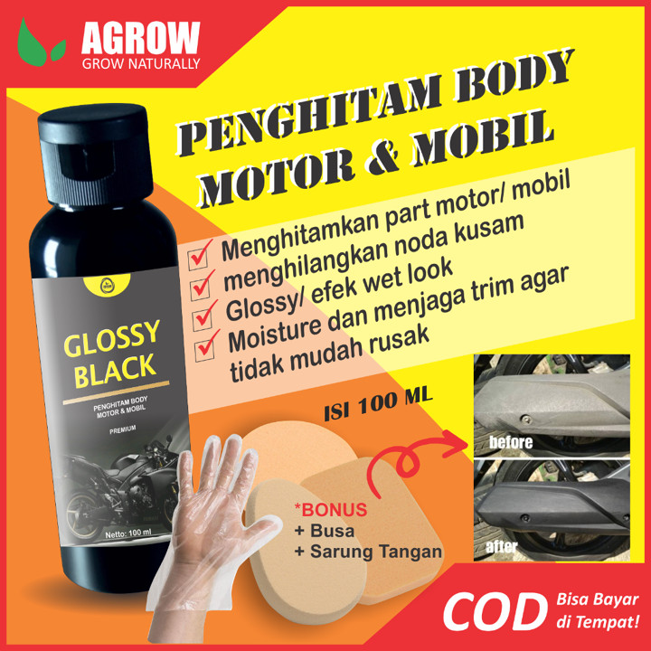 Glossy Black Polish ORI 100 ML Penghitam Dashboard Body Kasa