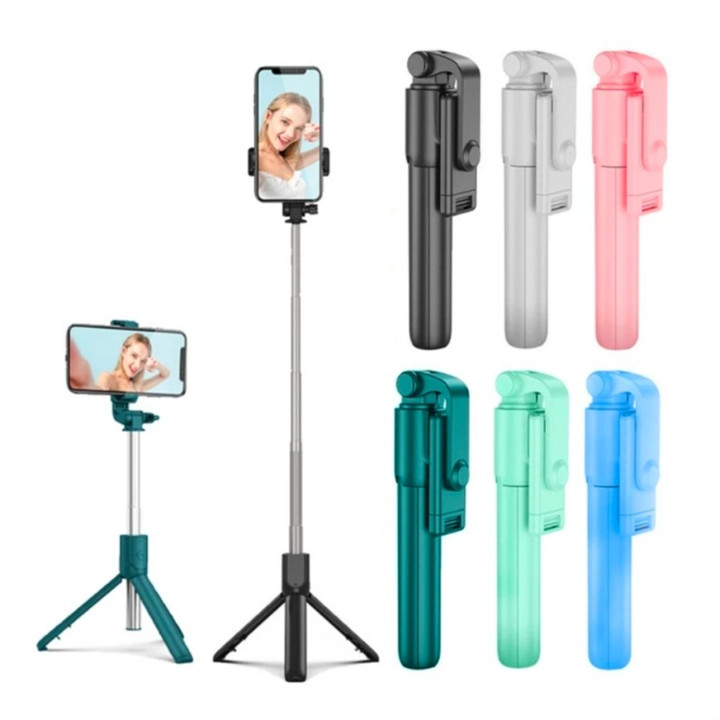 Tripod Tongsis Tomsis R1 R1S 3 in 1 Bluetooth Shutter Remote