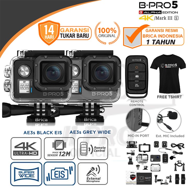 Brica B-Pro 5 Alpha Edition Action Cam AE3S AE IIIS Black / 