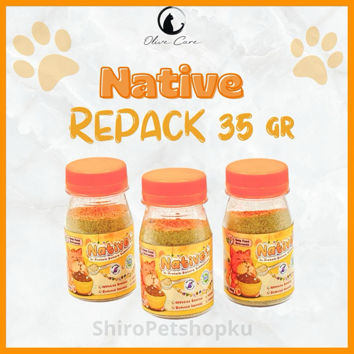 Olive Care Vitamin Kucing NATIVE+ Repack 35 gr untuk Penamba