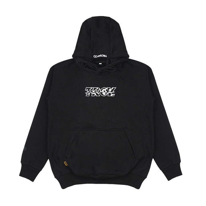 Troy Company Hoodie Black Lutande -  Jaket Hitam Hoodie Hita