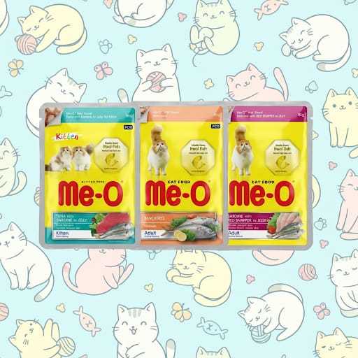 Meo Pouch Makanan Kucing Basah 80g - Pilihan Varian Rasa unt