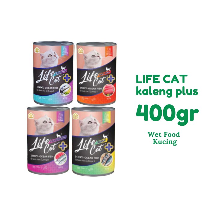 LIFE CAT PLus Kaleng 400gr Makanan Kucing basah