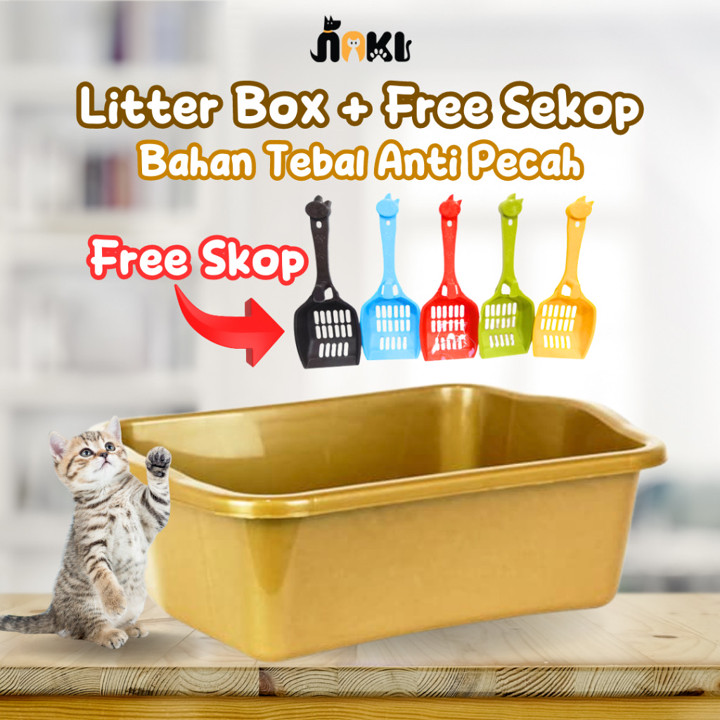[GROSIR] BAK PASIR KUCING FREE SEKOP PASIR UKURAN 30 X 21 CM