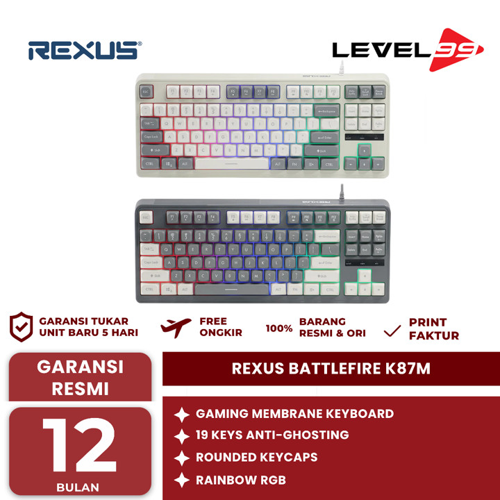 Rexus Keyboard Gaming Battlefire K87M
