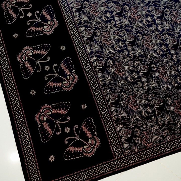 BAHAN BATIK PREMIUM Katun Motif Bangau Two Tone Pagi Sore Wa