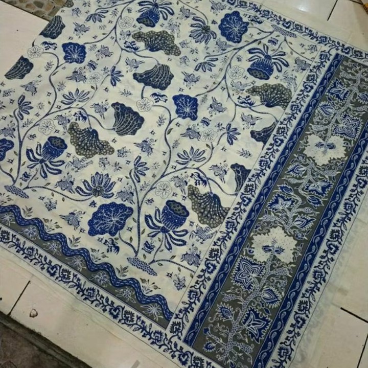 TERLARIS!!! (ORIGINAL) KAIN BATIK LAWEYAN SOLO BUNGA TERATAI
