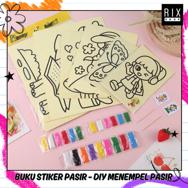 RIX Mainan Edukasi Mewarnai Pasir Anak - Melatih Kreativitas