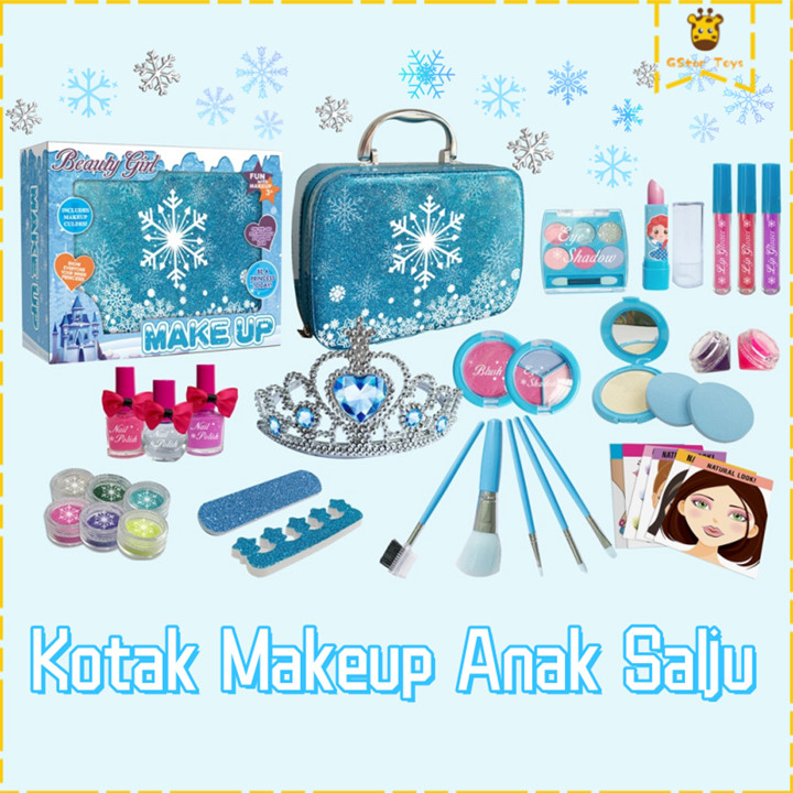 Gstar Kosmetik Anak Aman Set, Lipstik, Eyeshadow, Cat Kuku &