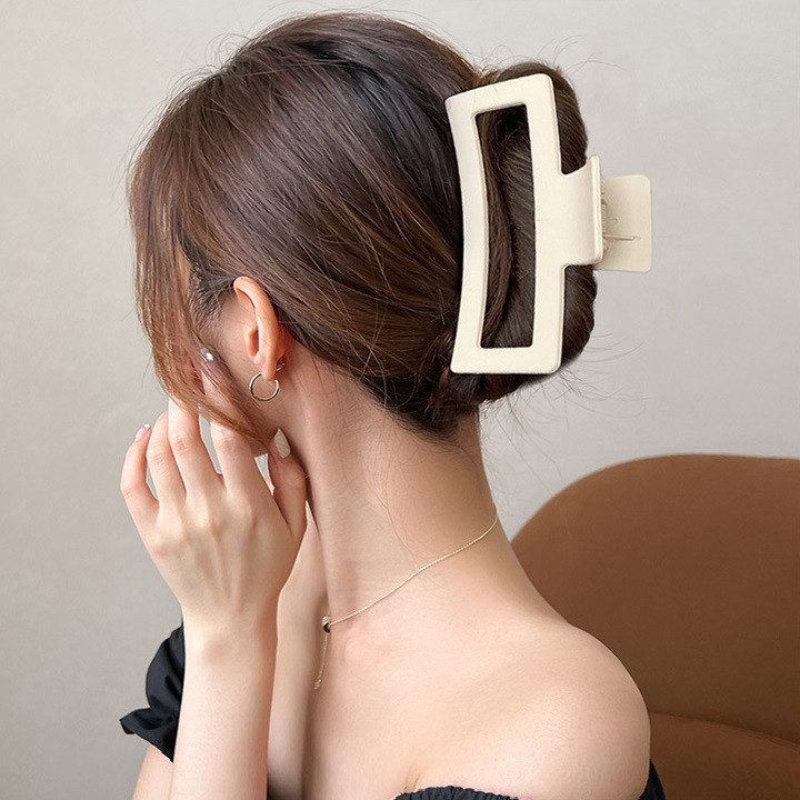 Jepit Rambut Salon 12.5cm Model Kotak Bolong Warna Matte Jed