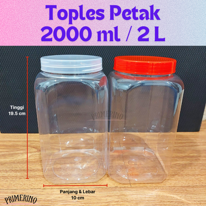 Toples Plastik 2 Liter / Toples Ikan Cupang 2000 ml / Toples