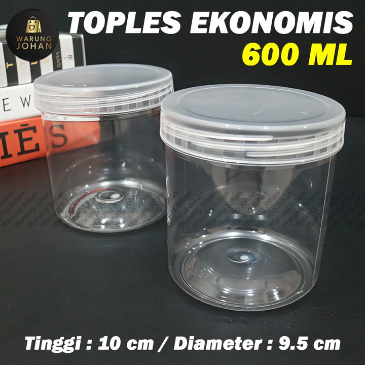 TOPLES PLASTIK 600ML EKONOMIS DIAMETER 9.5CM / TOPLES 600ML 