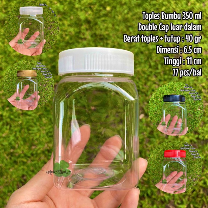 Toples jar bumbu 350 430 ml toples plastik murah jar bumbu m