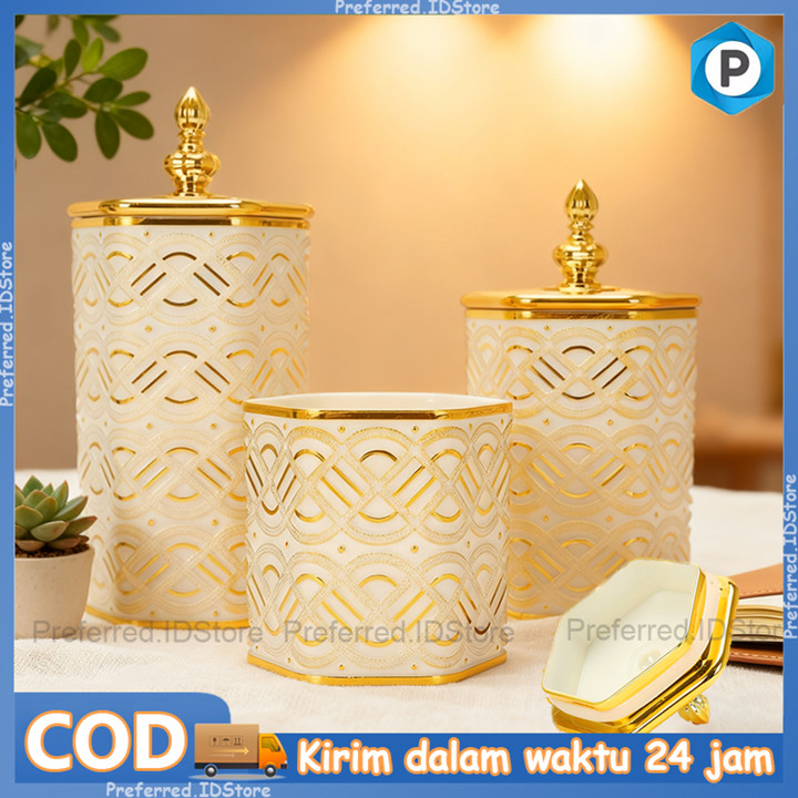 Toples Aesthetic Set Mewah Toples Kue Kering Toples Akrilik 