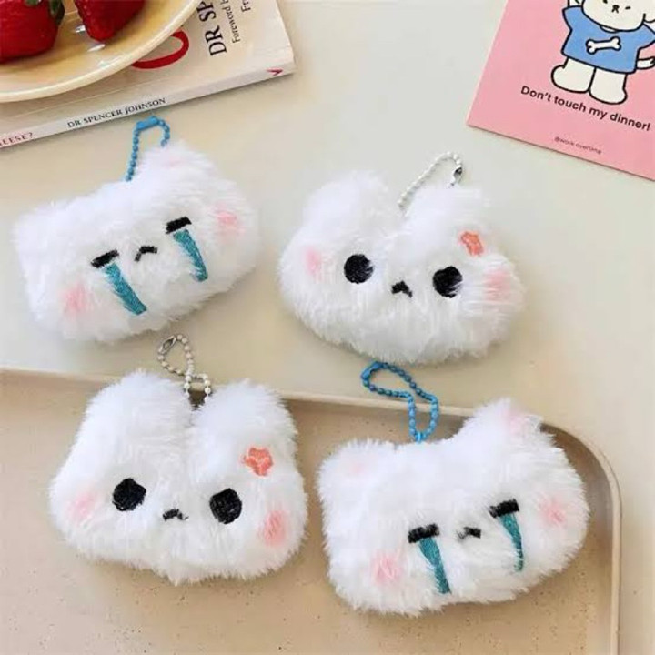 Keychain Kucing Nangis dan Kelinci Marah | Cry Cat & Mad Bun