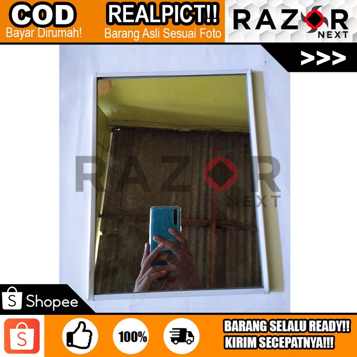 Kaca Cermin Tebal Ukuran 30 x 20 cm | Kaca Bening | Kaca Ria