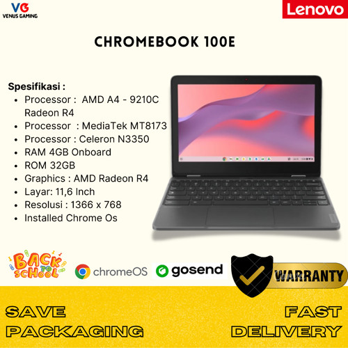 Jual Laptop Sekolah Lenovo Chromebook 100e Sim dan Ringan La