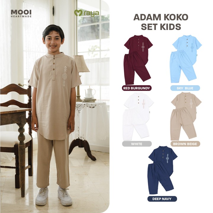 Mooi Adam Koko Set Setelan Koko Anak Raya Collection Basic S