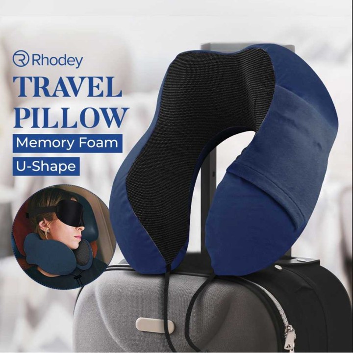 Bantal Leher Rhodey U-Shape Foldable Travel Neck Pillow - SE
