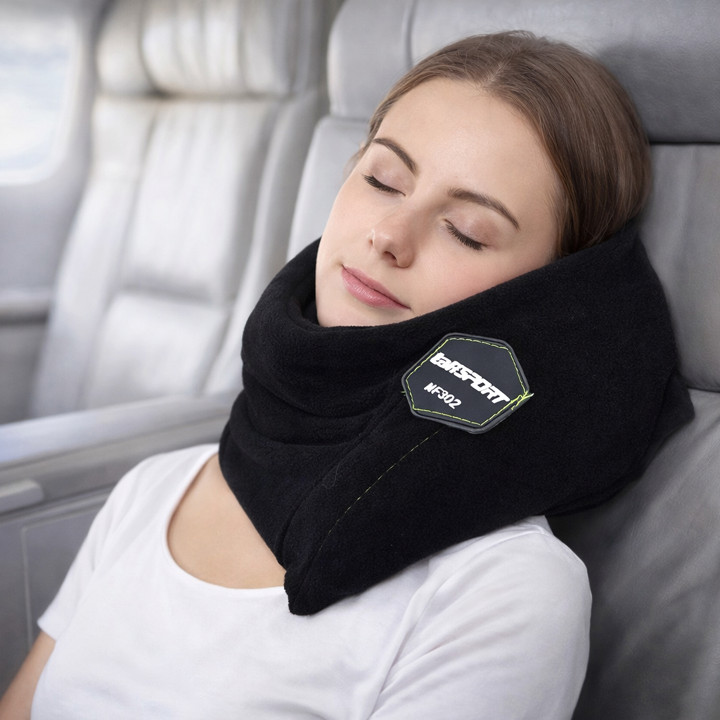 Bantal Selimut Leher Travel Pillow Neck Soft Foldable Nyaman